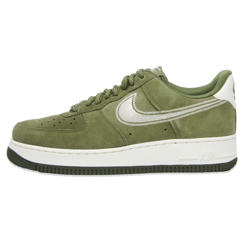 未使用 NIKE ナイキ 27cm AIR FORCE 1 07 LV8 HJ4465-201 2024年製 エアフォース1 ローカット エンブロイダード グリーン 18002068
