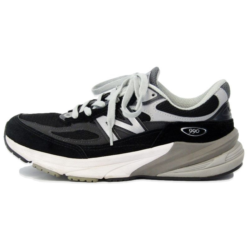 New Balance ニューバランス 26cm M990BK6 MADE IN USA 990v6 メッシュ スエード ランニングシューズ 米国製 ブラック BLACK 35005559