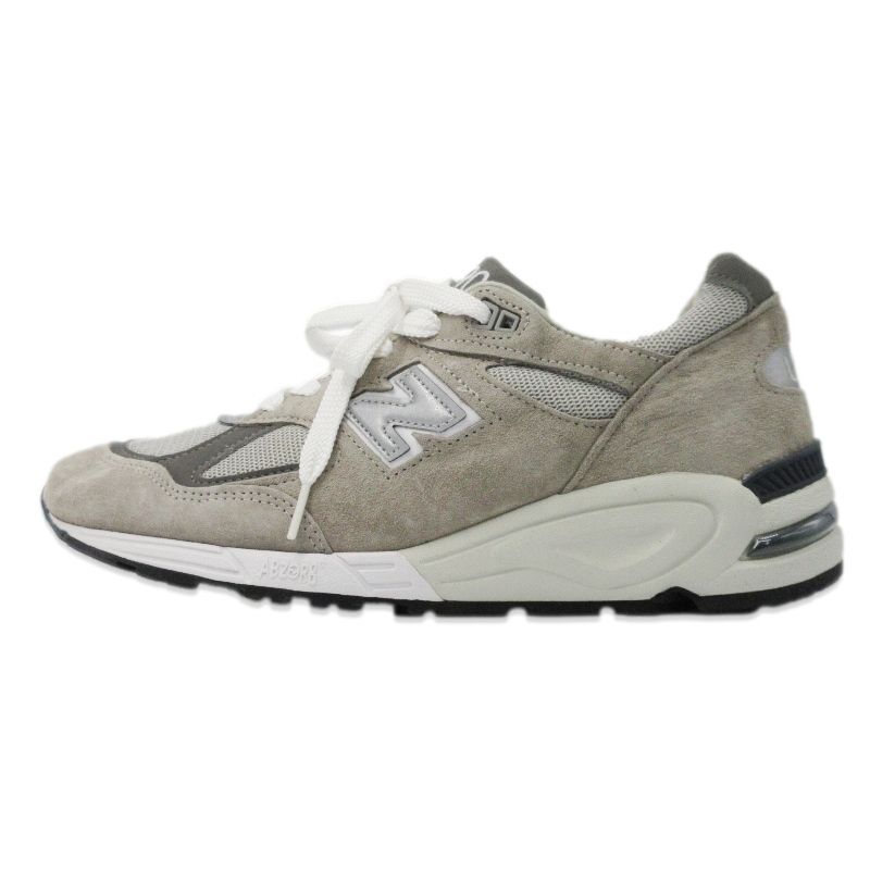 未使用 New Balance ニューバランス 26.5cm M990GY2 MADE IN USA スエード メッシュ ランニングシューズ 米国製 GRAY 99000903