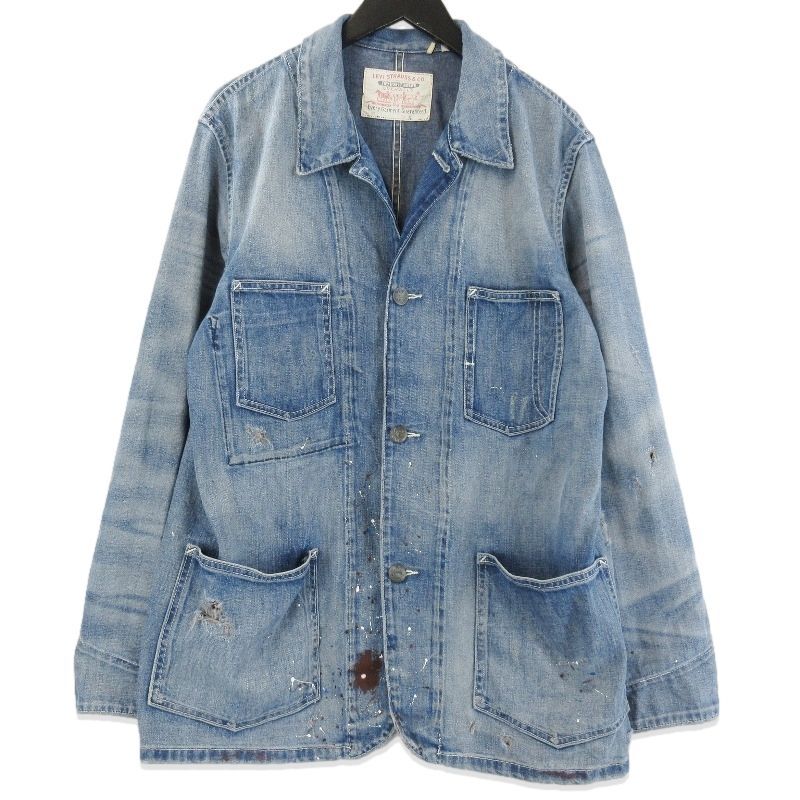 Levis リーバイス カバーオール PC9-71950-0006 ダメージ加工 ワークジャケット トルコ製 インディゴ M 71015724