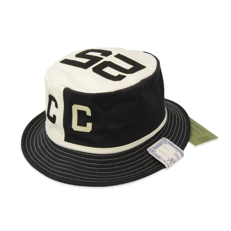 未使用 THE H.W.DOG&CO. ドッグアンドコー 2トーン バケットハット CLUTCH CAFE 別注 CLT1D000 BUCKET ブラック アイボリー 38 88000014
