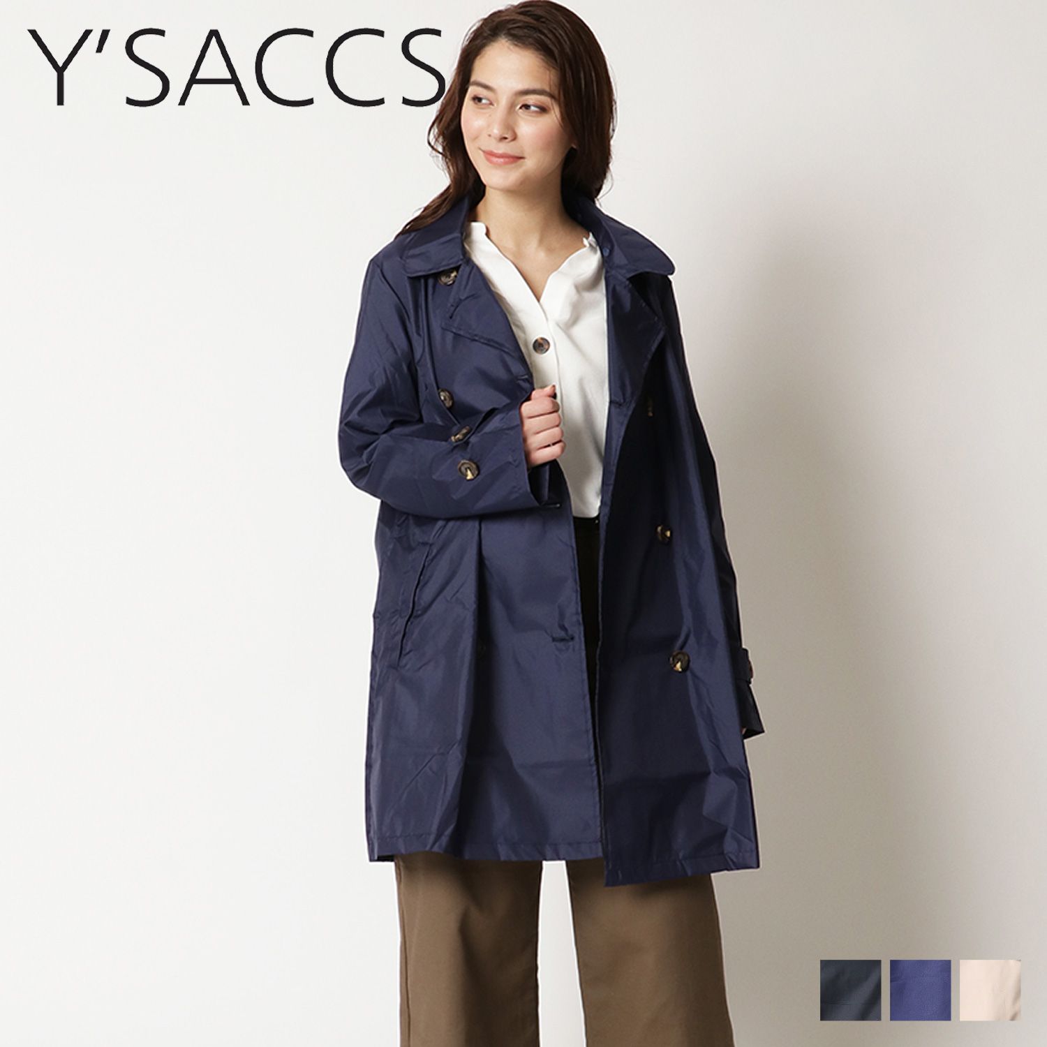 イザック Y’SACCS レインコート レインウェア カッパ レディース 撥水 スタンダード STANDARD Y71-90-03