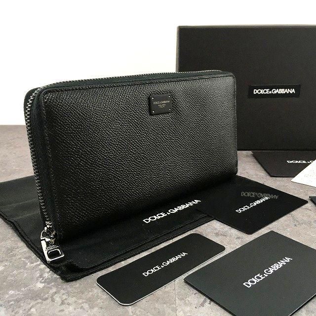 76 ☆送料込み☆ 未使用品 DOLCE&GABBANA ジップウォレット 黒 箱付き