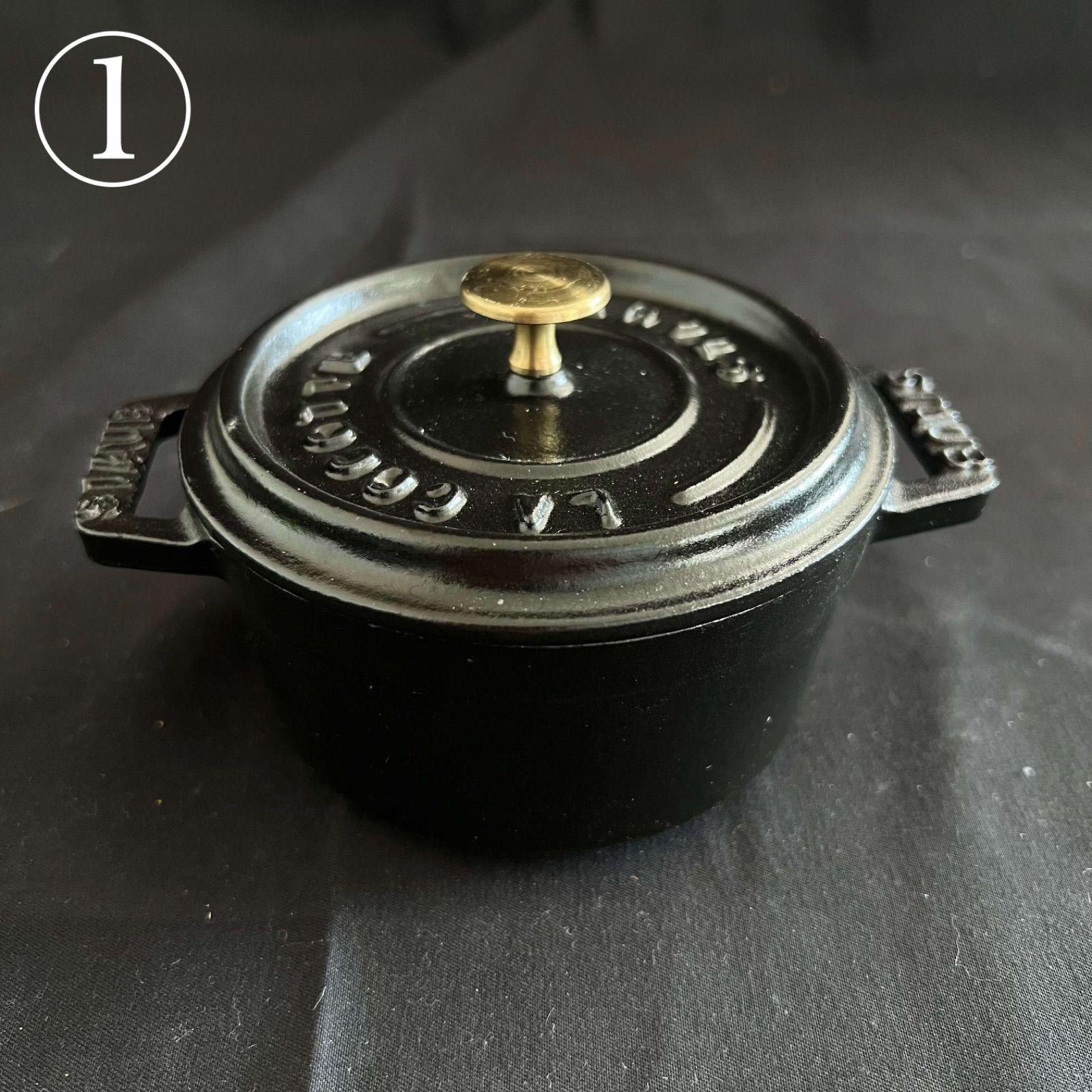 T STAUB mini ストウブ ミニ ココット 鋳鉄製 直径10cm ブラック 黒