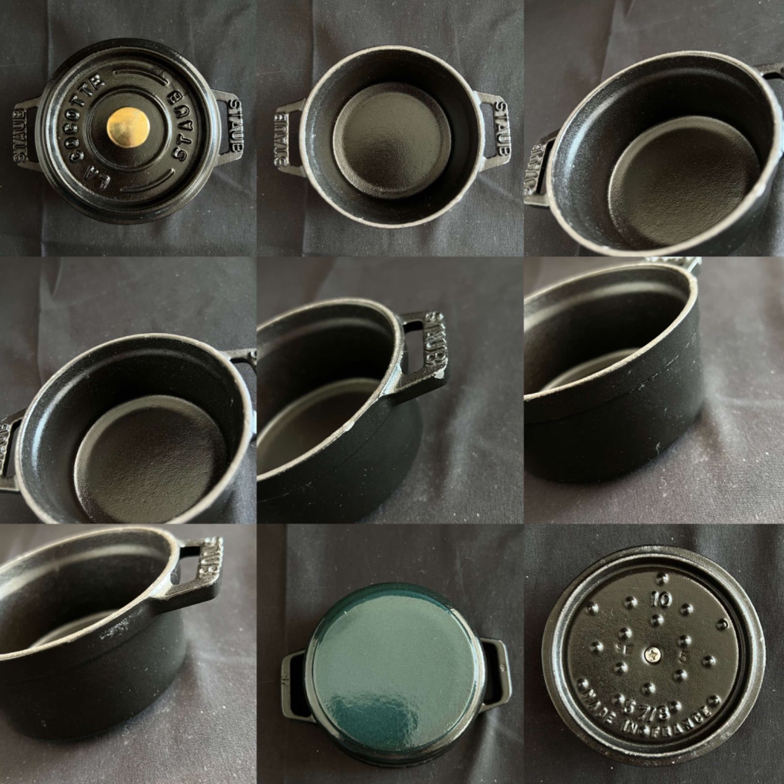 T STAUB mini ストウブ ミニ ココット 鋳鉄製 直径10cm ブラック 黒