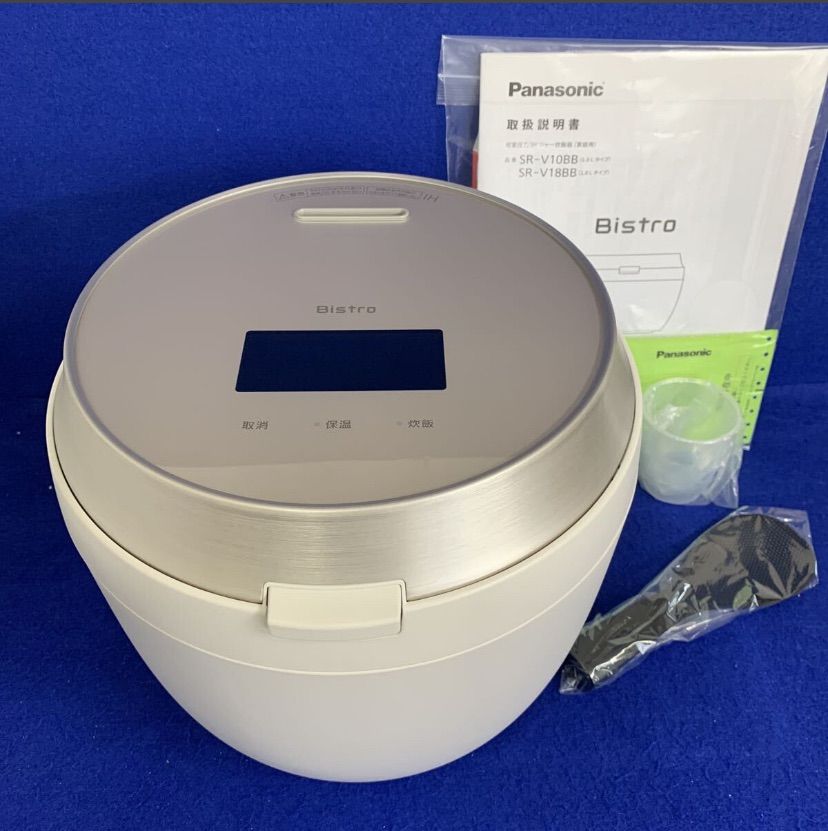 展示未使用★長期保証★Panasonic SR-V18BB-H 可変圧力IHジャー炊飯器 1升 ビストロ ダイヤモンド竈釜 最高峰モデル 匠技AI 加圧熱風ポンプ