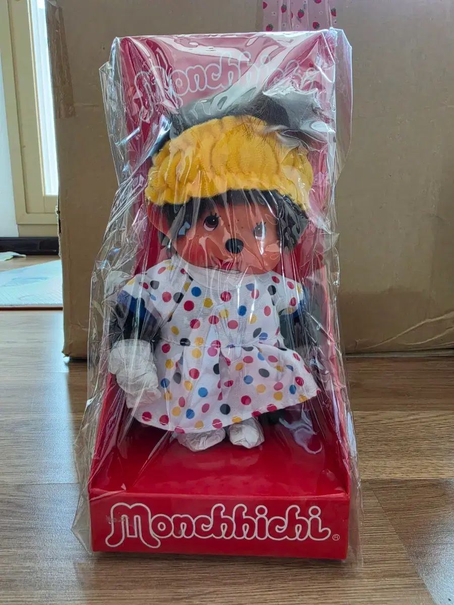 モンチッチ ぬいぐるみ 黄色い帽子 ドット ONE PIECE 新品
