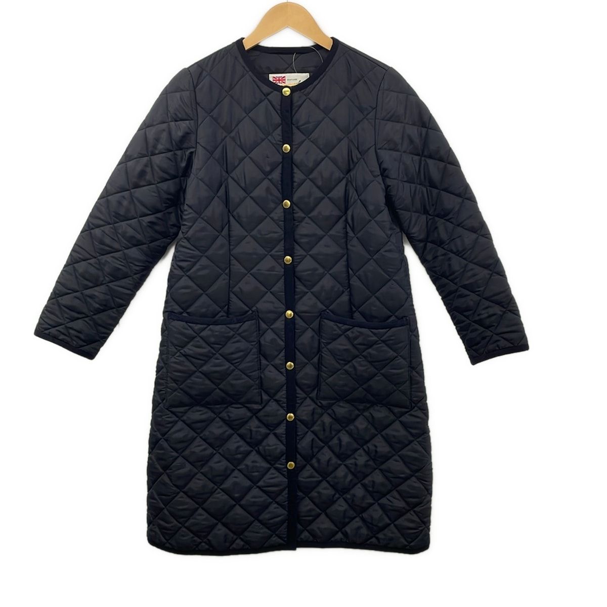 TRADITIONAL WEATHERWEAR(トラディショナルウェザーウェア) コート サイズ34 M レディース - ダークネイビー 長袖/キルティング/中綿/秋/冬