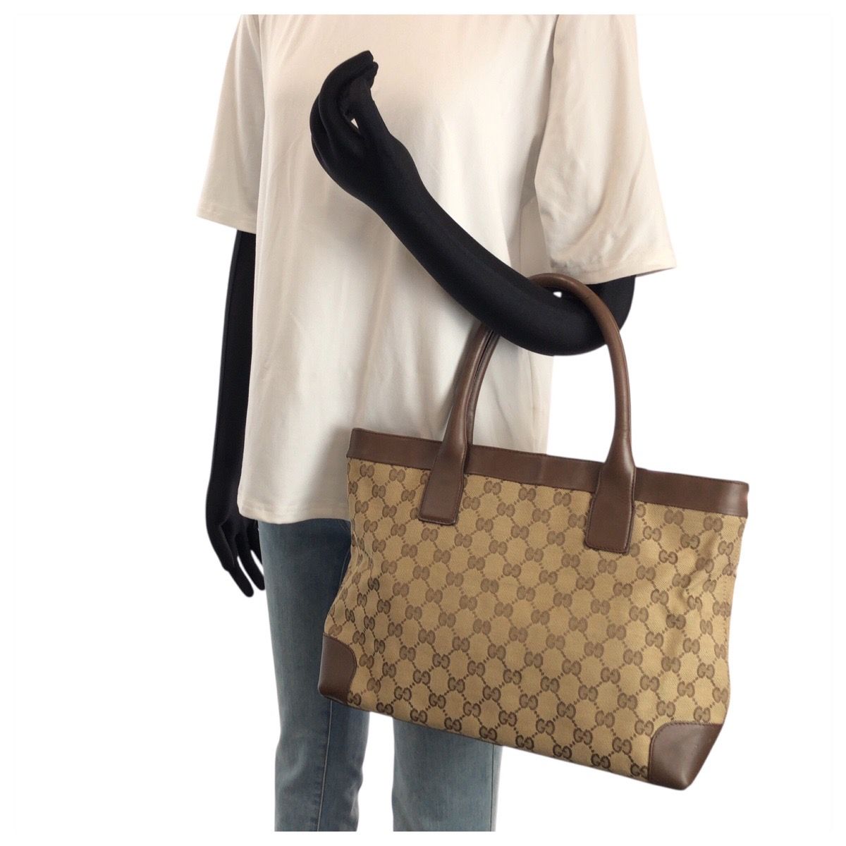 GUCCI グッチ ブラウン ベージュ GGキャンバス/レザー 002 1119 