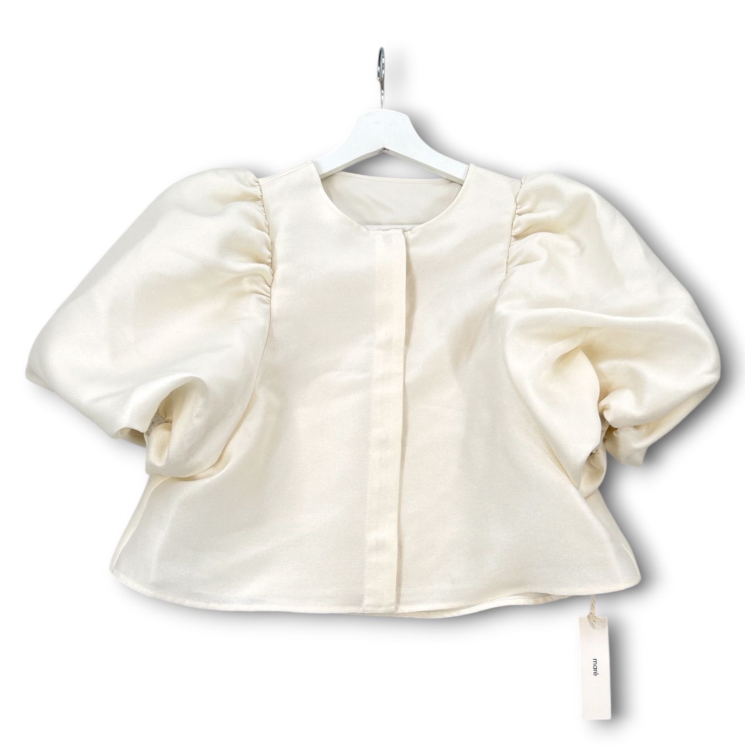 新品 未使用 タグ付き Mare マレ Soft Volume Puff Sleeve Blouse