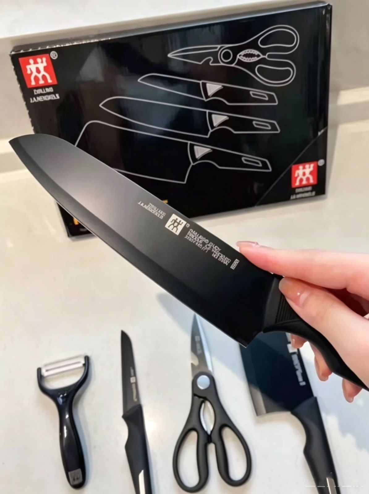 最安値挑戦！【掘り出し市】ZWILLING ツヴィリング 黒鋼包丁5点セット