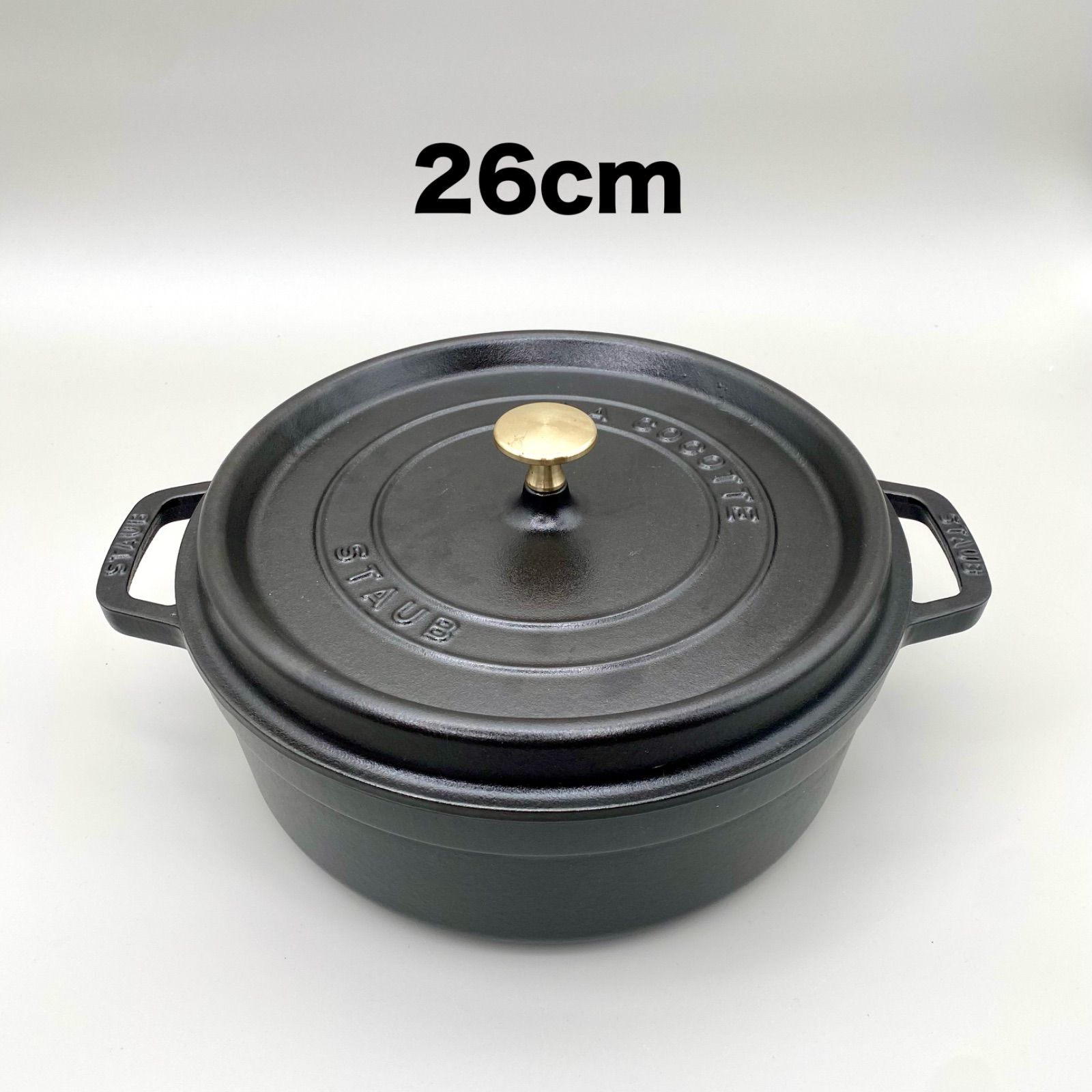 廃盤 Staub ストウブ シャロー ココット26cm ブラック ストウブ シャロー ココット 26cm ブラック 黒 Staub - メルカリ