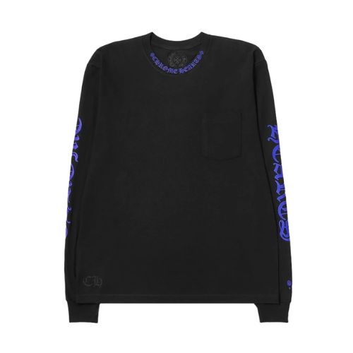 【正規品】【インボイスコピーあり】CHROME HEARTS （クロムハーツ）ネックロゴ 長袖Tシャツ カットソー