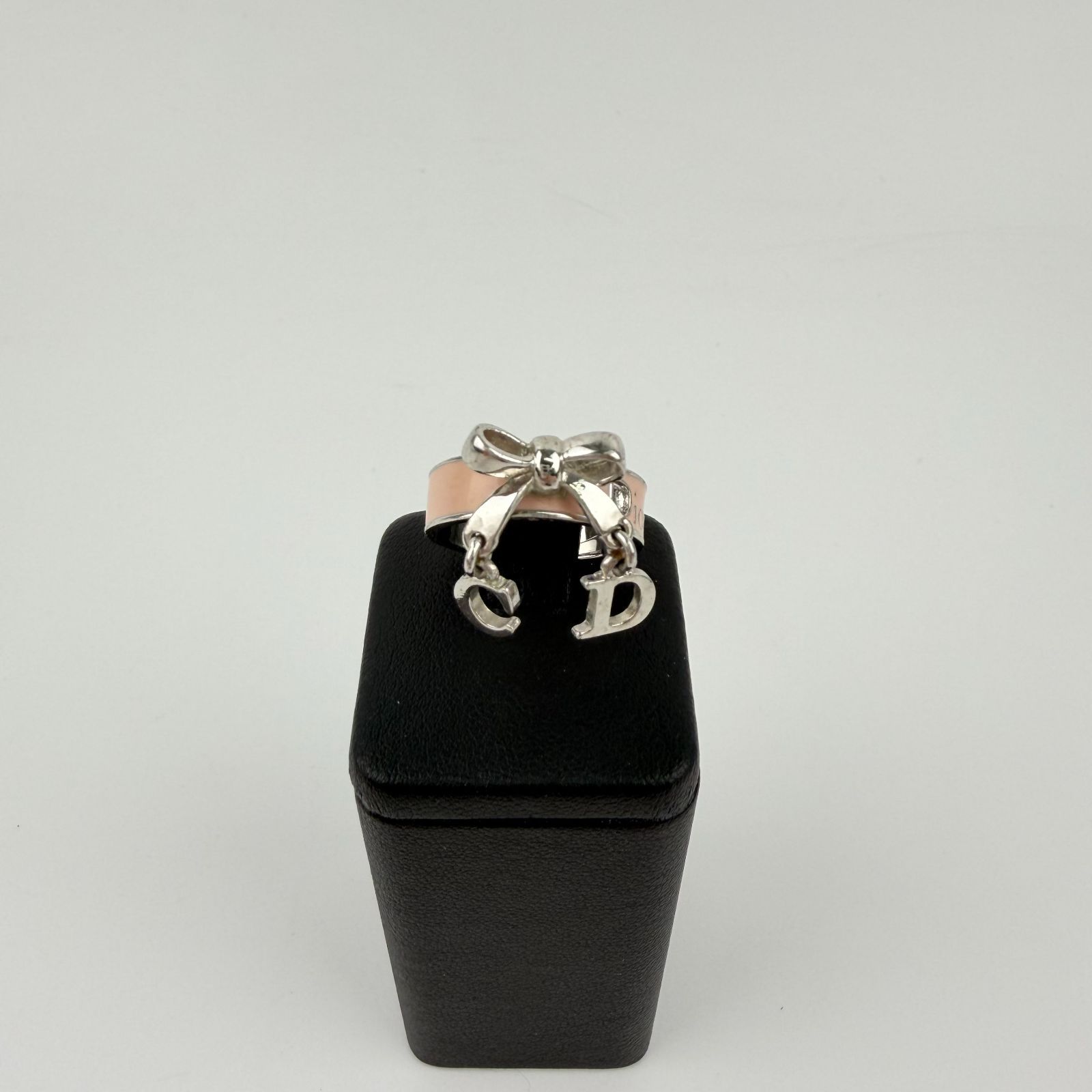 【中古】Christian Dior クリスチャンディオール CDロゴ リボン リング ピンク シルバー ヴィンテージ レディース【中古美品】HIBUOCHI VINTAGE hboc260515a10