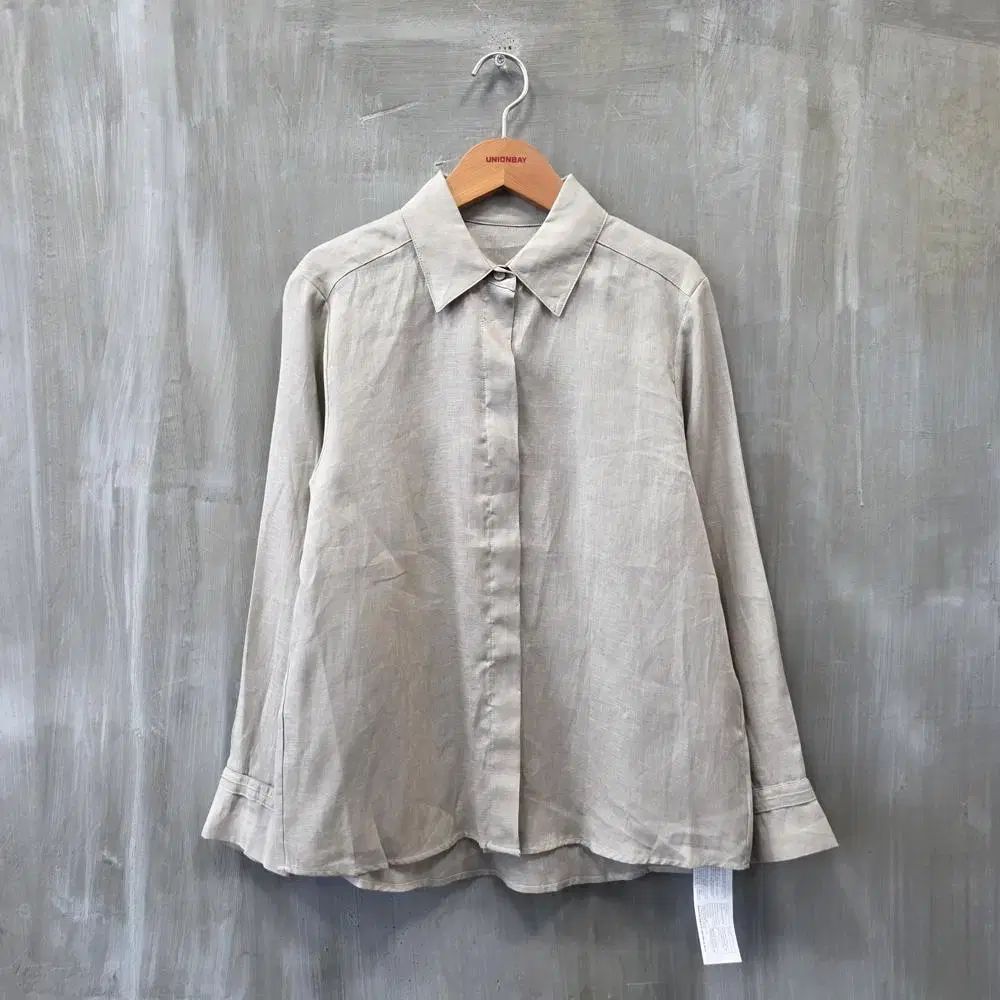 キム・ソリョン リネン 長袖 シャツ/レディース(XS)/ST3365/新品