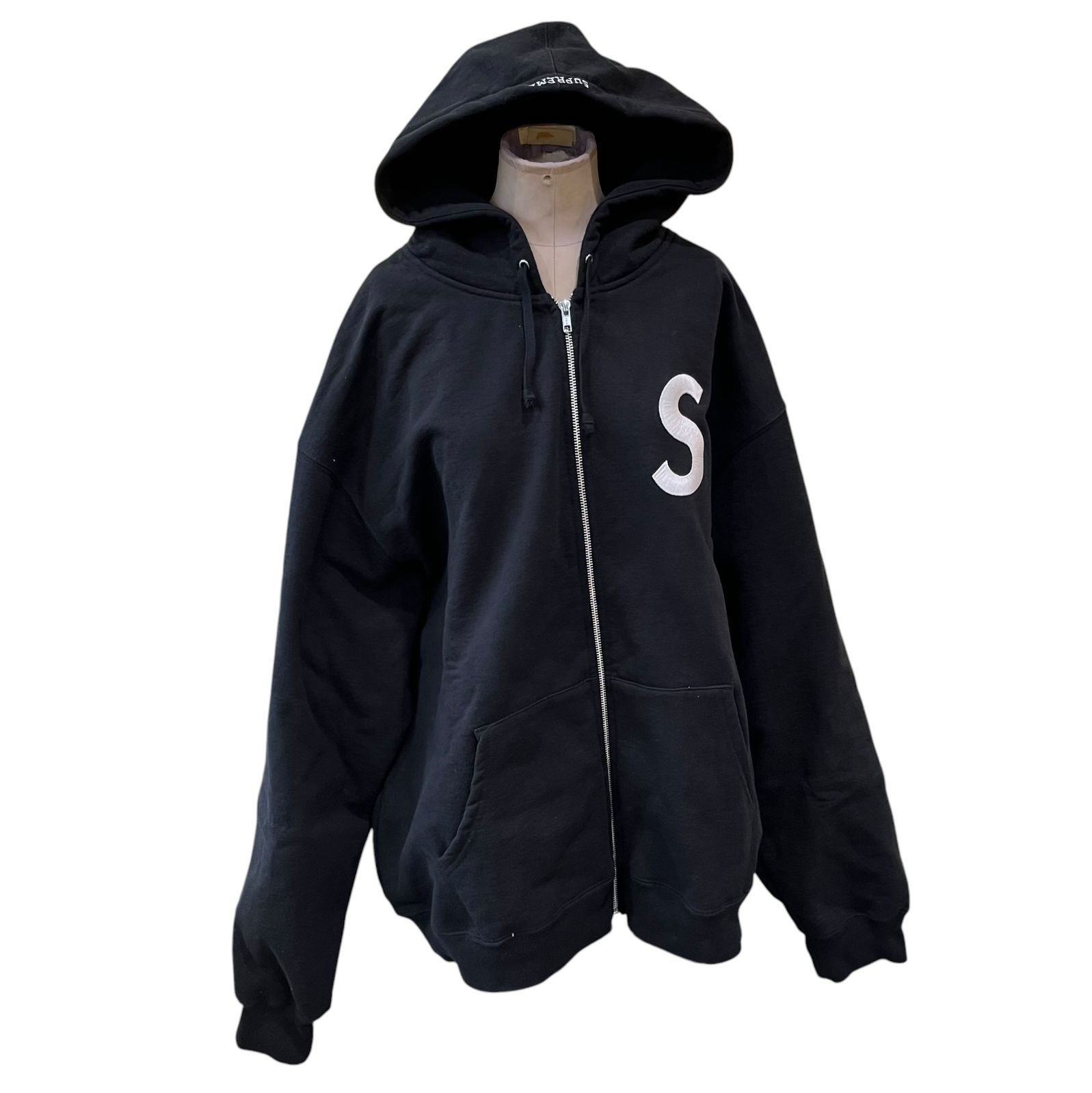 中古○Supreme/シュプリーム○ S Logo Zip Up Hooded Sweatshirt Black