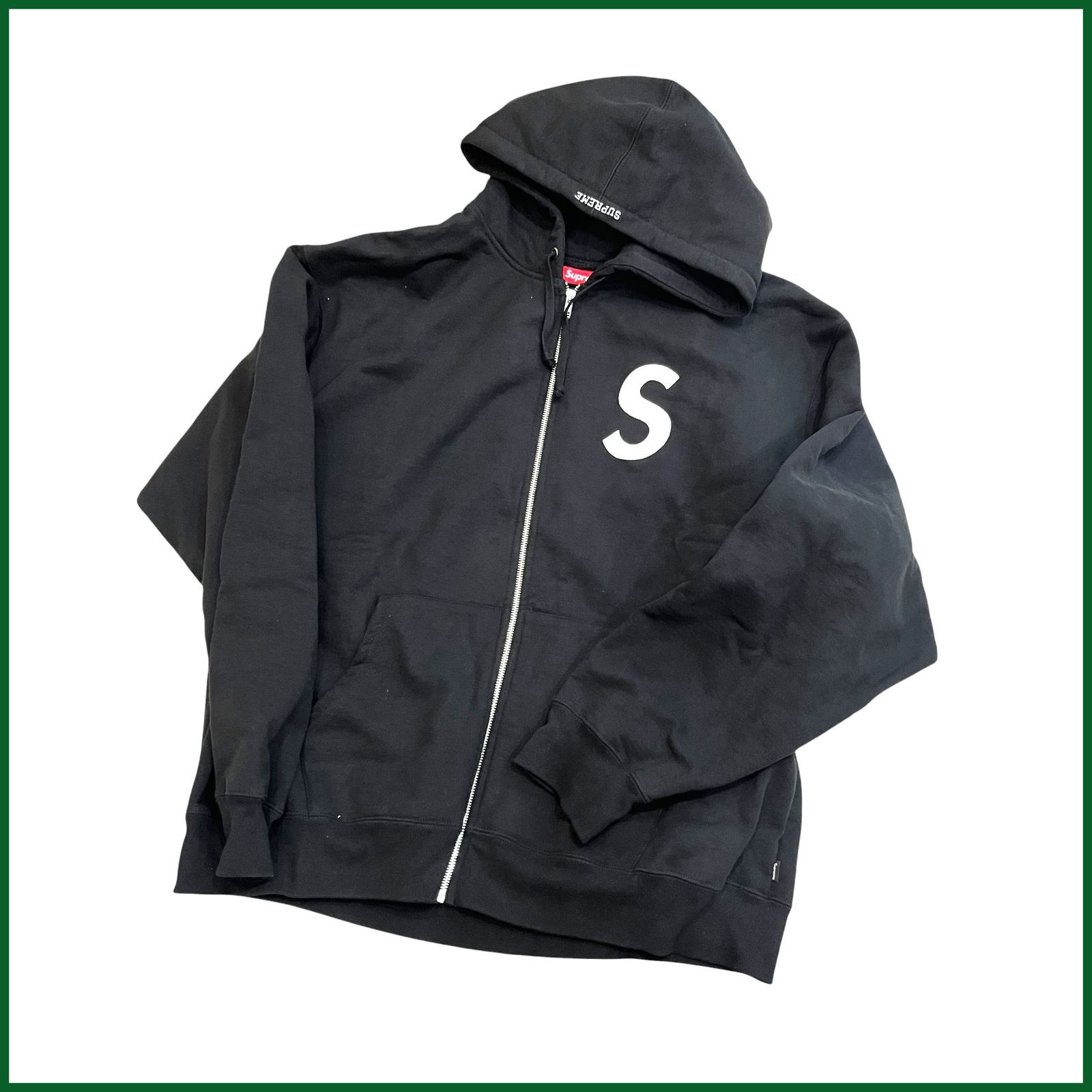 中古○Supreme/シュプリーム○ S Logo Zip Up Hooded Sweatshirt Black