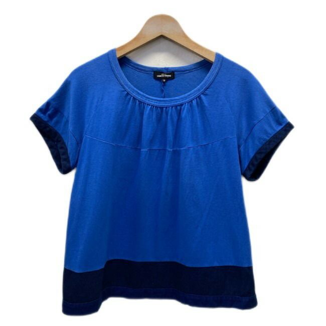 【中古】　tricot COMME des GARCONS　Tシャツ　半袖　カットソー　トップス　クルーネック　無地　バイカラー　切替　AD2012　日本製　ドメスティック　古着　/2495