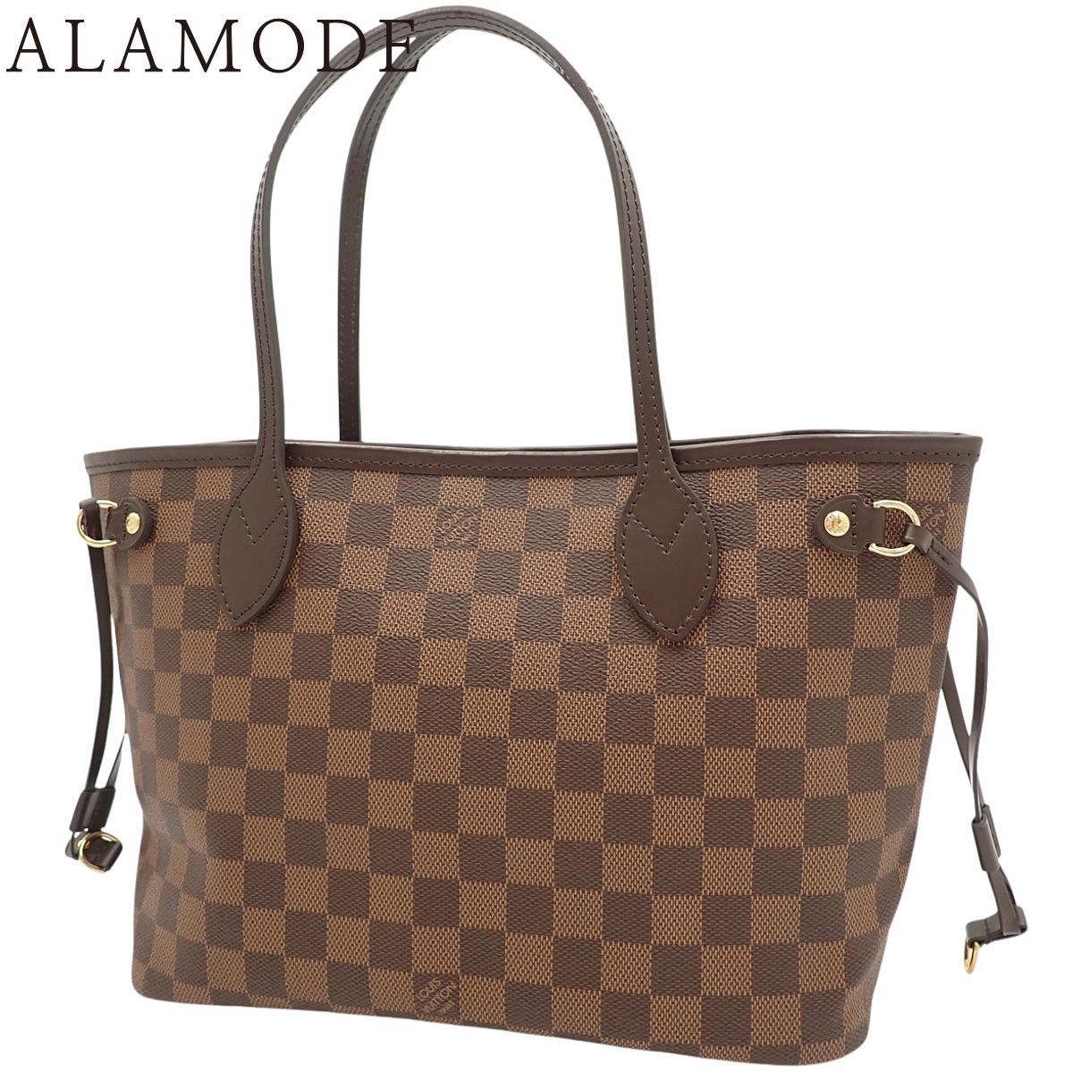 LOUIS VUITTON(ルイ・ヴィトン) ダミエ・エベヌ ネヴァーフルPM トートバッグ ショルダー 肩掛け ハンドバッグ ダミエキャンバス ブラウン茶 ゴールド金具 N40600 レディース 40802193131【中古】【アラモード】