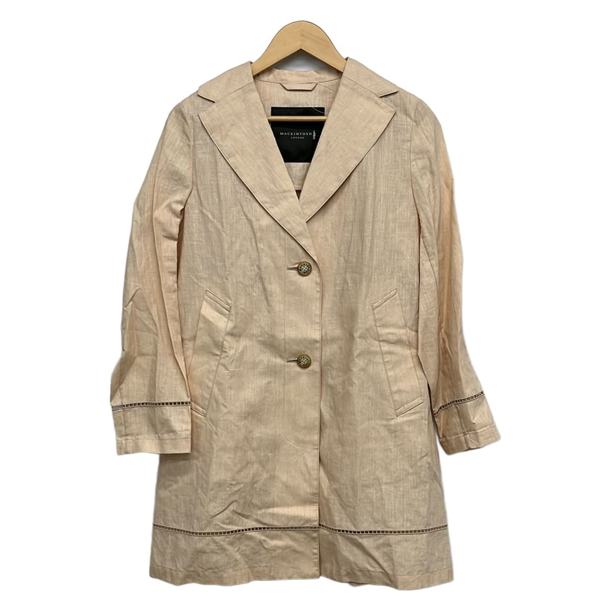 MACKINTOSH LONDON(マッキントッシュロンドン) コート サイズ38 M レディース美品 - ライトベージュ 長袖/麻/春/秋