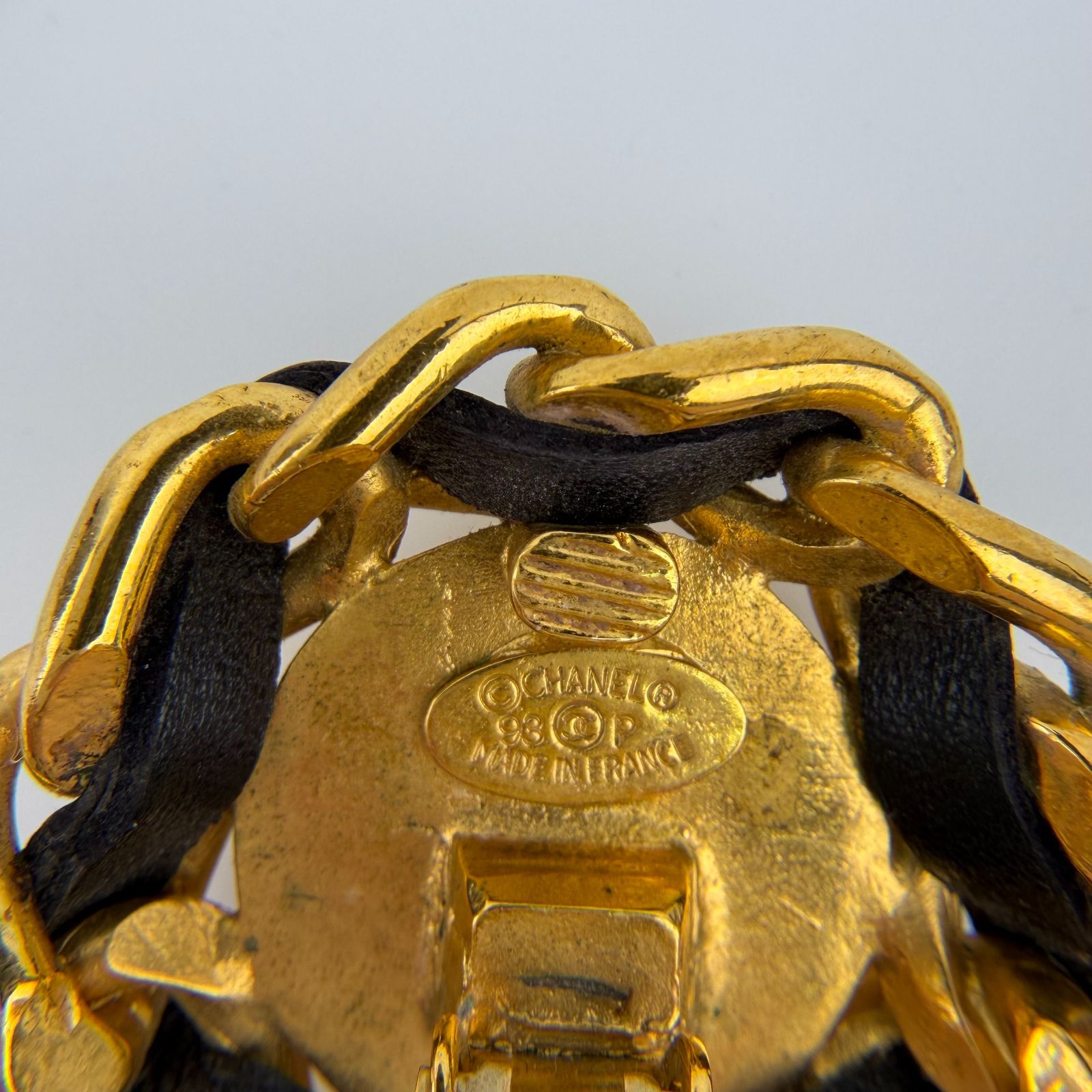 中古】CHANEL シャネル ココマーク 片耳イヤリング チェーン ゴールド