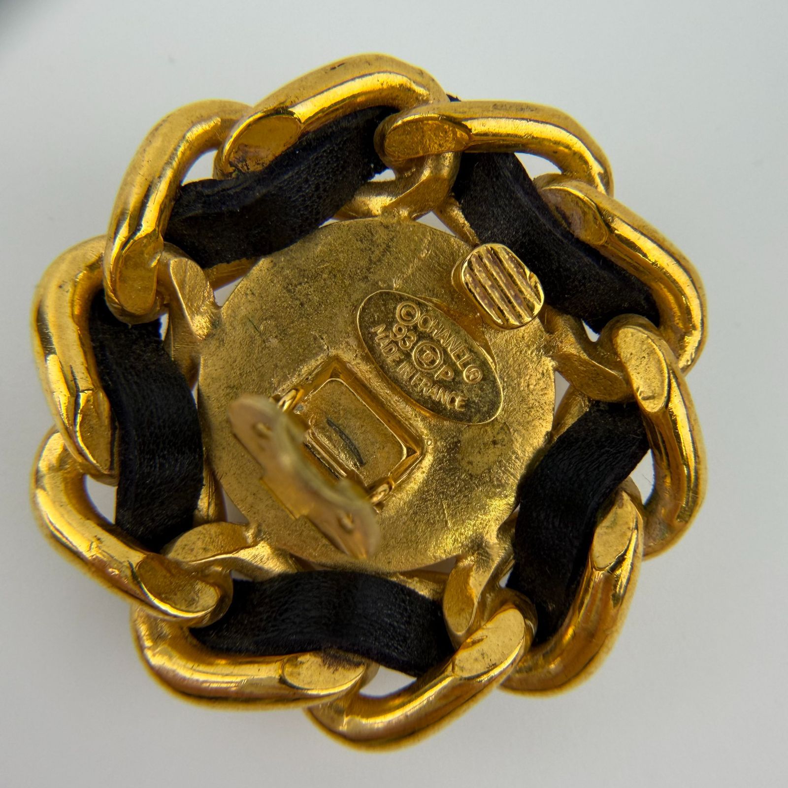 中古】CHANEL シャネル ココマーク 片耳イヤリング チェーン ゴールド
