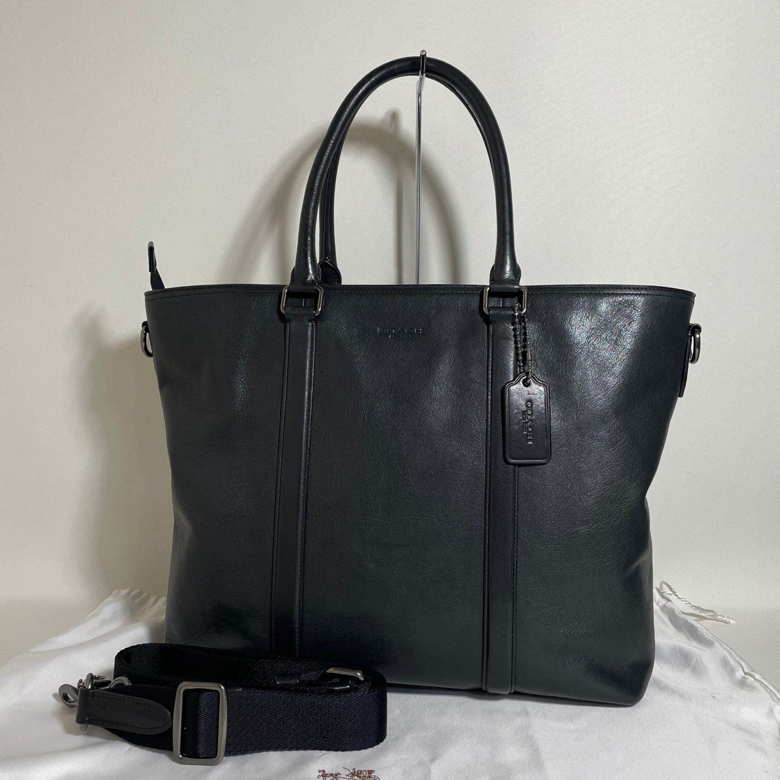 2604-304｜美品｜コーチ 2WAYトートバッグ レザー ブラック - メルカリ
