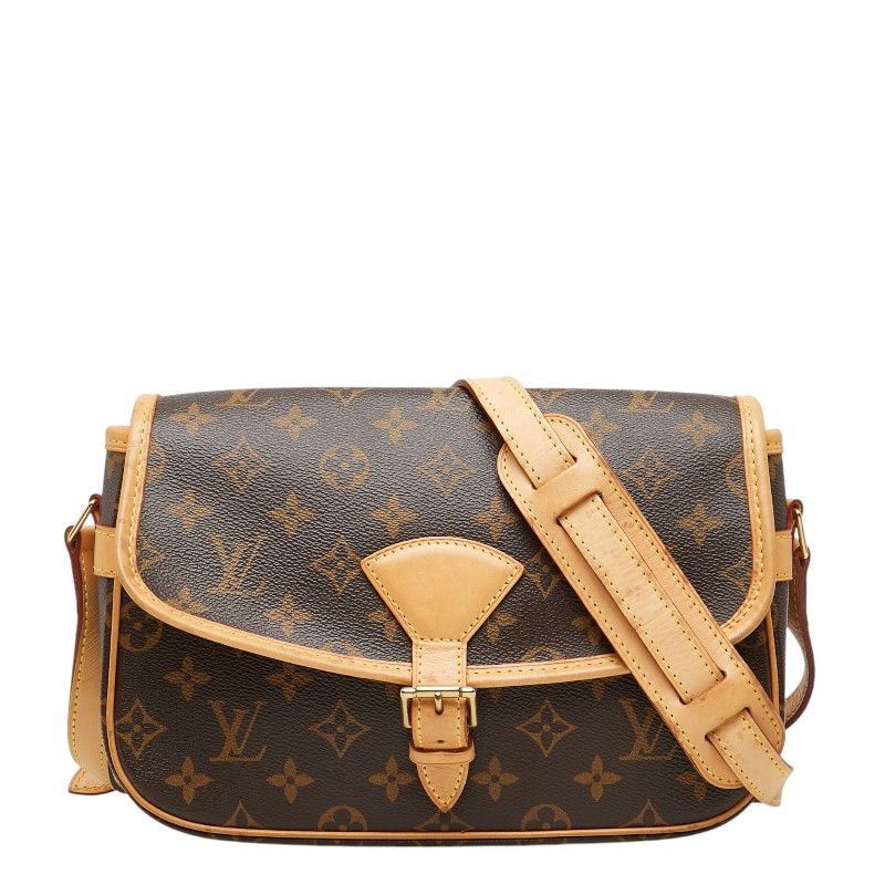 ルイ ヴィトン モノグラム ソローニュ ショルダーバッグ M42250 ブラウン PVC レザー レディース LOUIS VUITTON【1-0270037】
