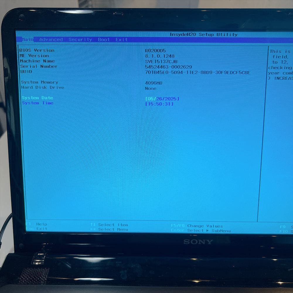 ジャンクPC】 SONY VAIO SVE15137CJB ノートPC 第3世代i7 メモリ4GB