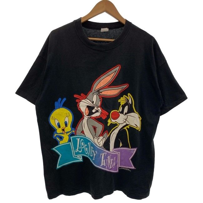 【中古】 Warner Bros Tシャツ 90s vintage 90年代 OLD 半袖 トップス クルーネック キャラクター ルーニーテューン プリント オーバーサイズ 古着 /1953