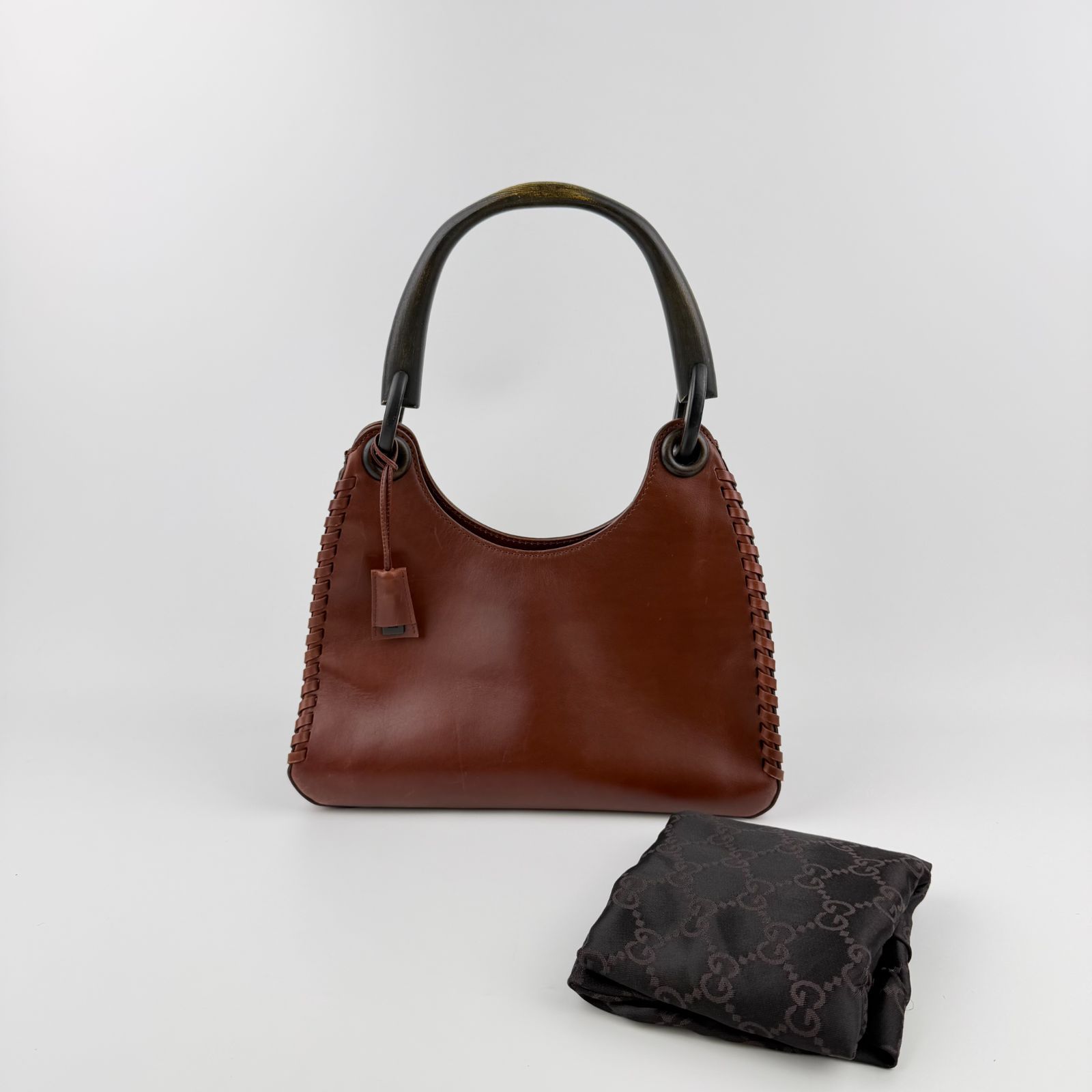 中古】GUCCI グッチ ショルダーバッグ ホーボーバッグ レッド レザー
