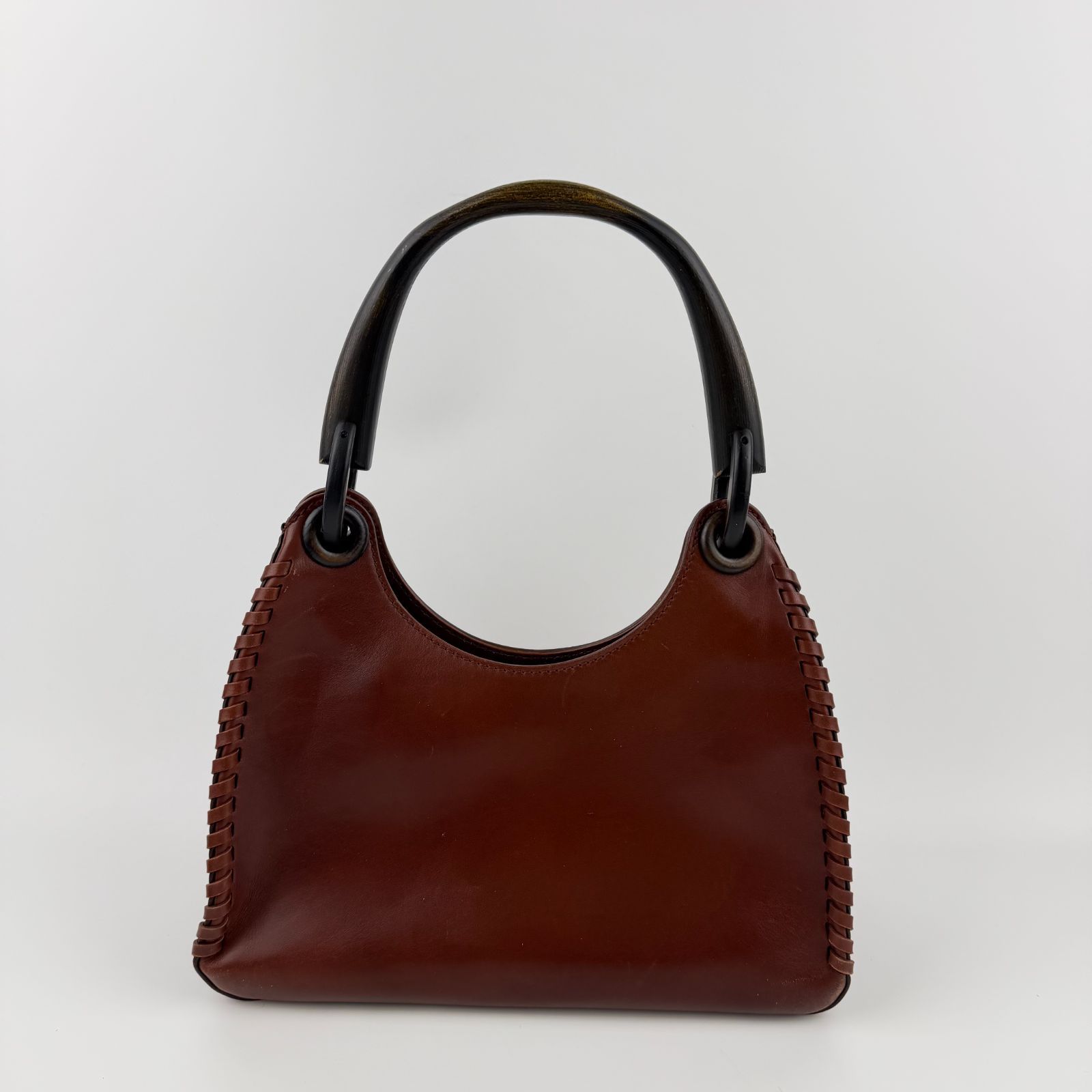 中古】GUCCI グッチ ショルダーバッグ ホーボーバッグ レッド レザー 