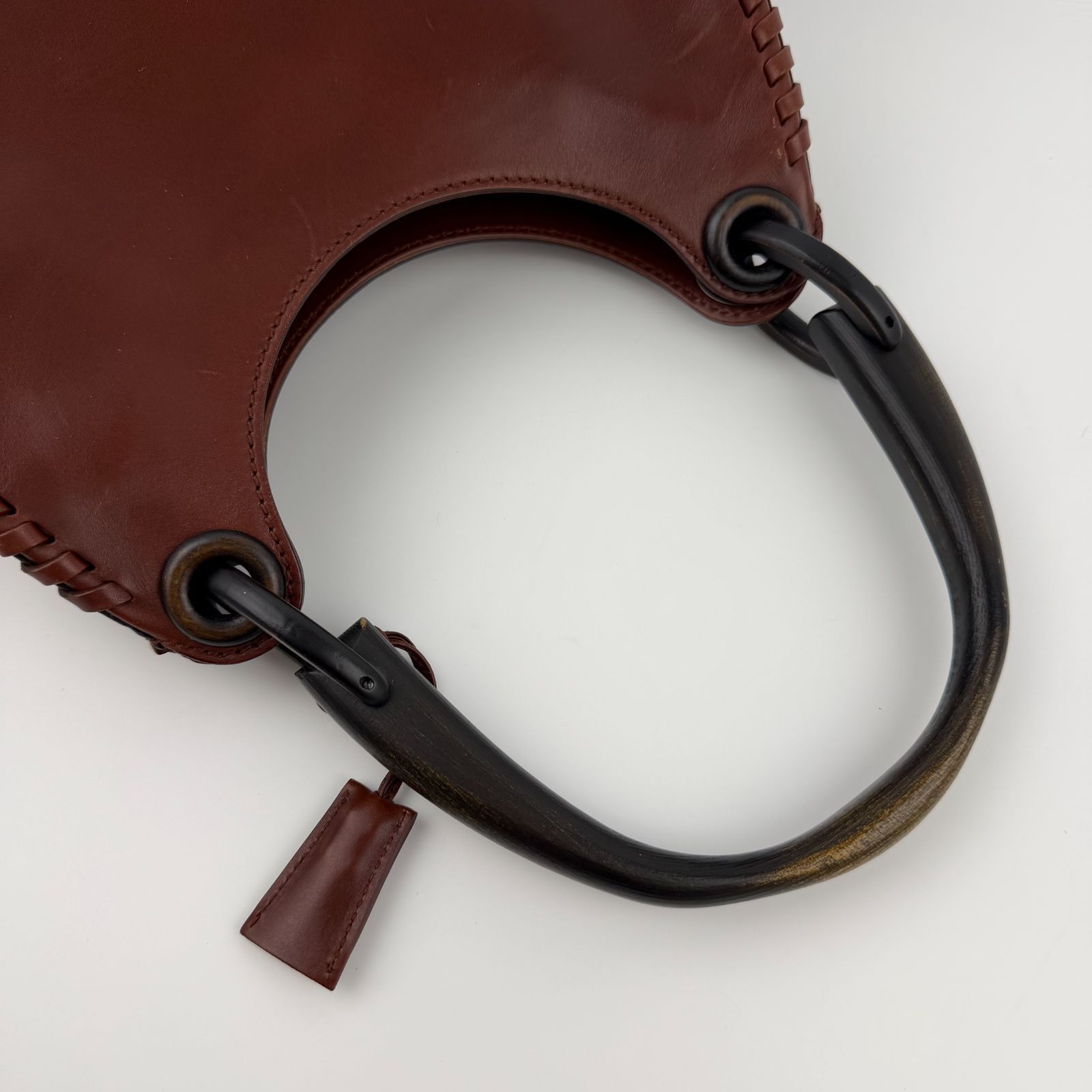 中古】GUCCI グッチ ショルダーバッグ ホーボーバッグ レッド レザー 