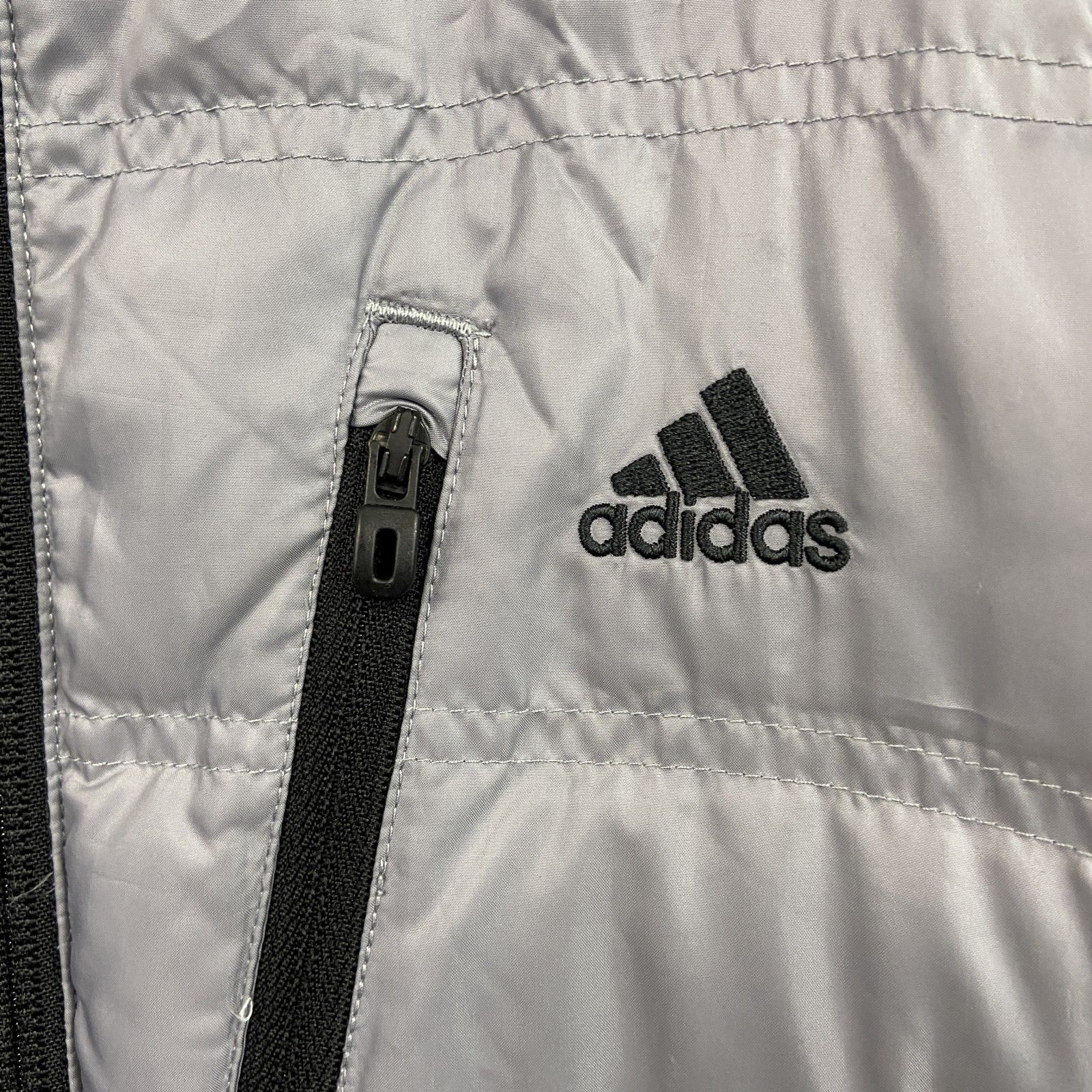 adidas アディダス ダウンジャケット ダウン73% 灰色 グレー Mサイズ 