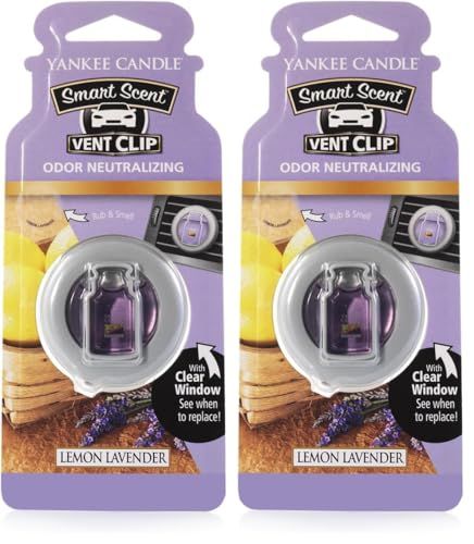☆新品☆カメヤマ YANKEE CANDLE カーフレグランスクリップ レモンラベンダー (× 2) 6f6e4d6e