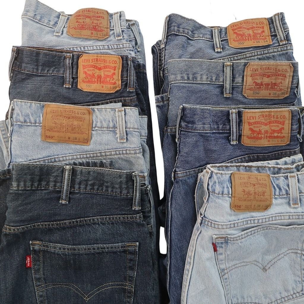 古着卸 まとめ売り リーバイス 550 デニムパンツ 8枚セット ( メンズ
