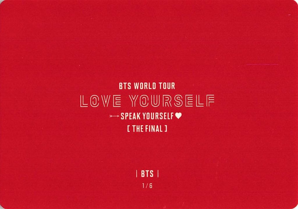 BTS LOVE YOURSELF SPEAK YOURSELF THE FINAL RM/J-HOPE/JUNG KOOK