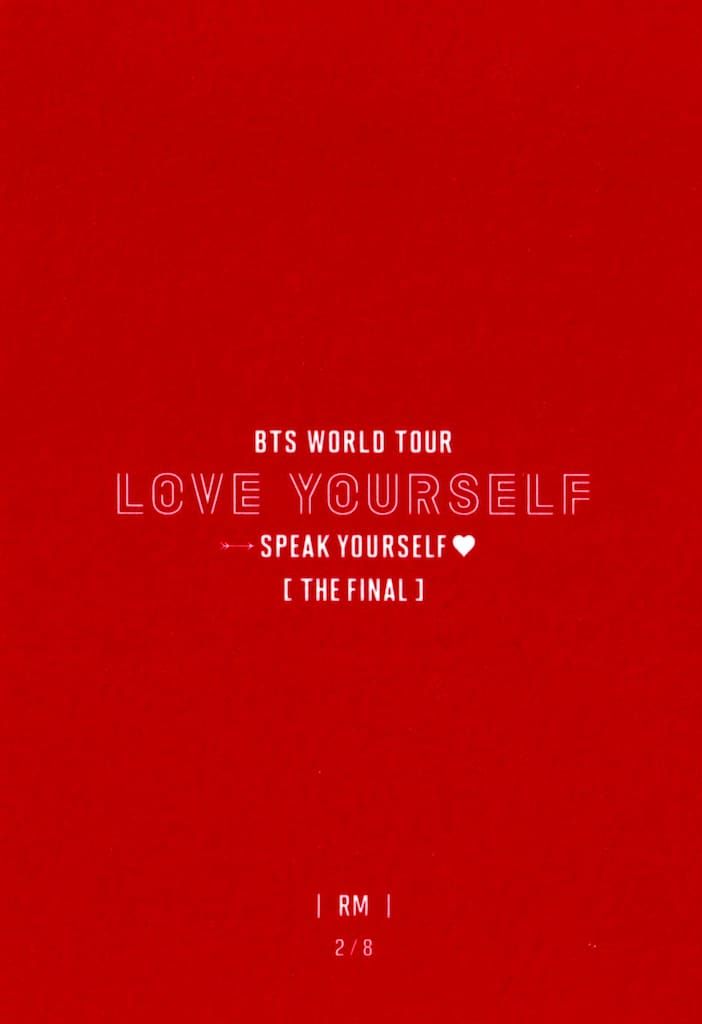 BTS ミニフォトカード RM 2019 LOVE YOURSELF SPEAK YOURSELF THE