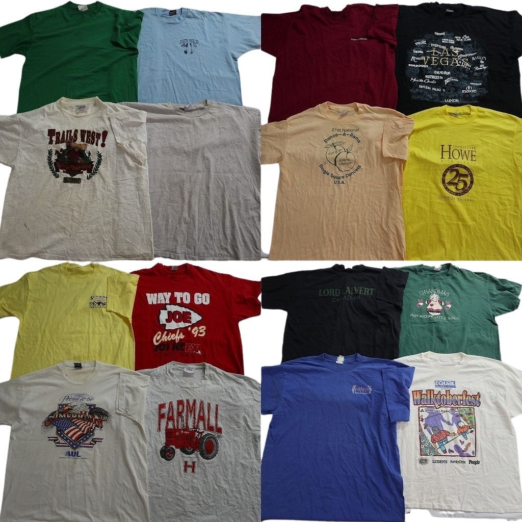 古着卸 まとめ売り ヴィンテージ シングルステッチ Tシャツ 16枚セット ( メンズ 2XL/3XL ) フルーツオブザルーム 中古 古着 NE8295