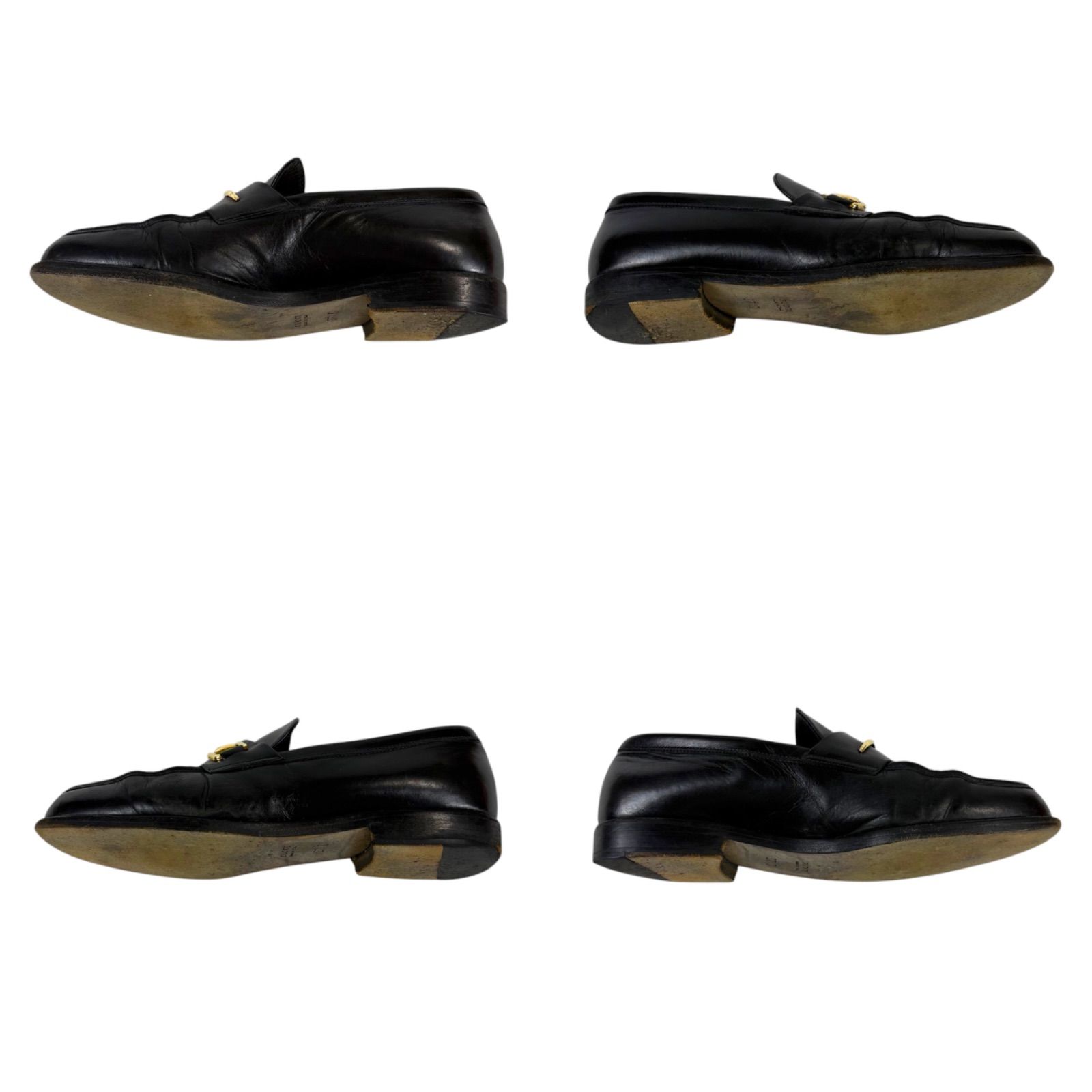 グッチ GUCCI ホースビット ローファー レザーシューズ ブラック 37C