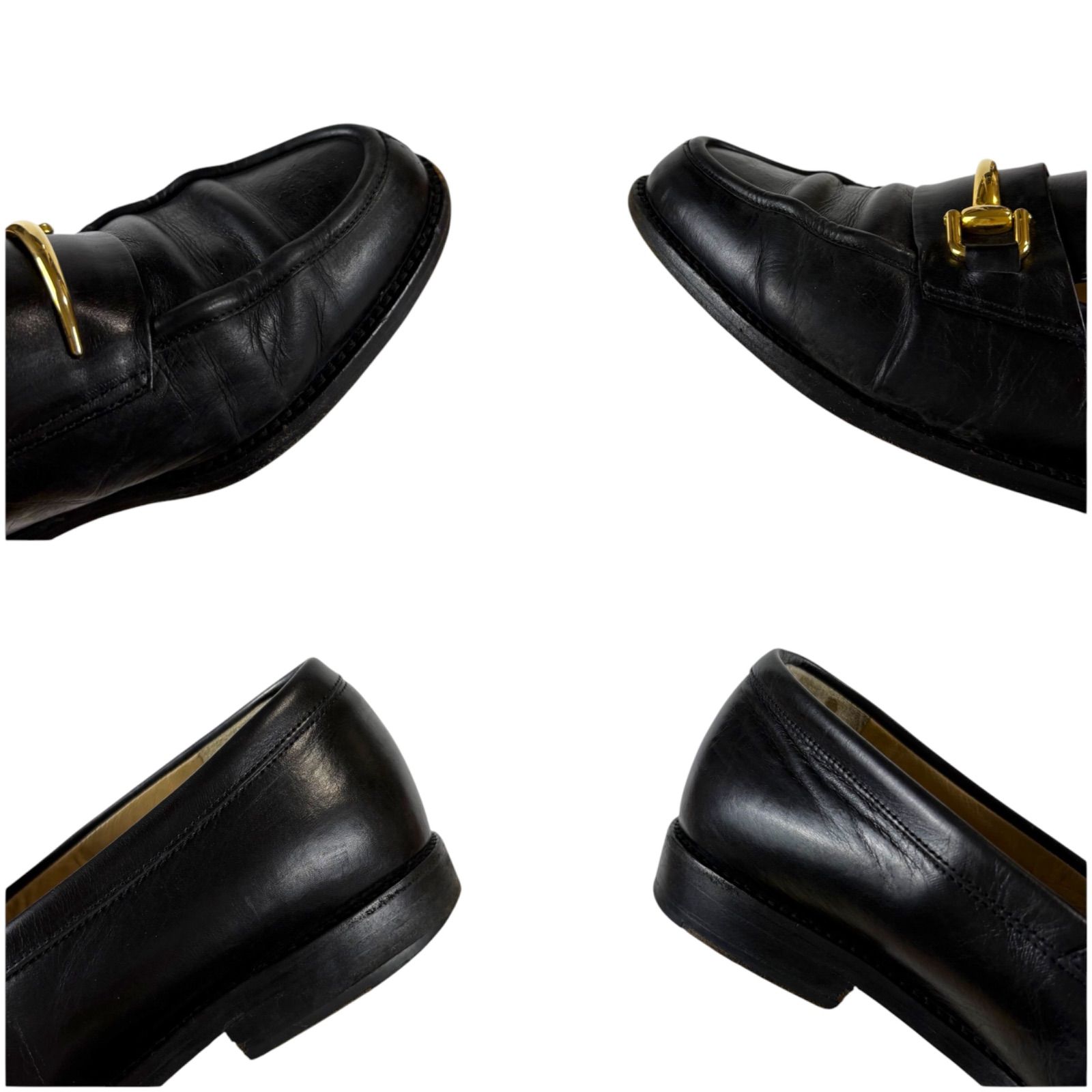 グッチ GUCCI ホースビット ローファー レザーシューズ ブラック 37C
