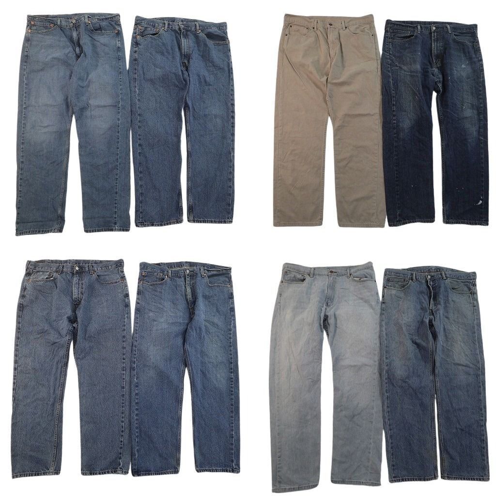 古着卸 まとめ売り リーバイス 505 デニムパンツ 8枚セット ( メンズ 38 ) テーパード　ジッパーフライ ベージュ 中古 古着 NE8339 13,950円