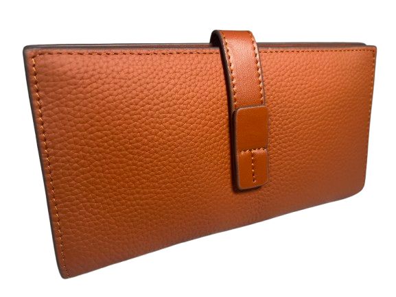 【Rebecca】 長財布 二つ折り型 束入れ 牛本革 トップグレードレザー レディース メンズ LR-69891ブラウン 牛革 本革 レザー 財布 サイフ さいふ ユニセックス 男女兼用