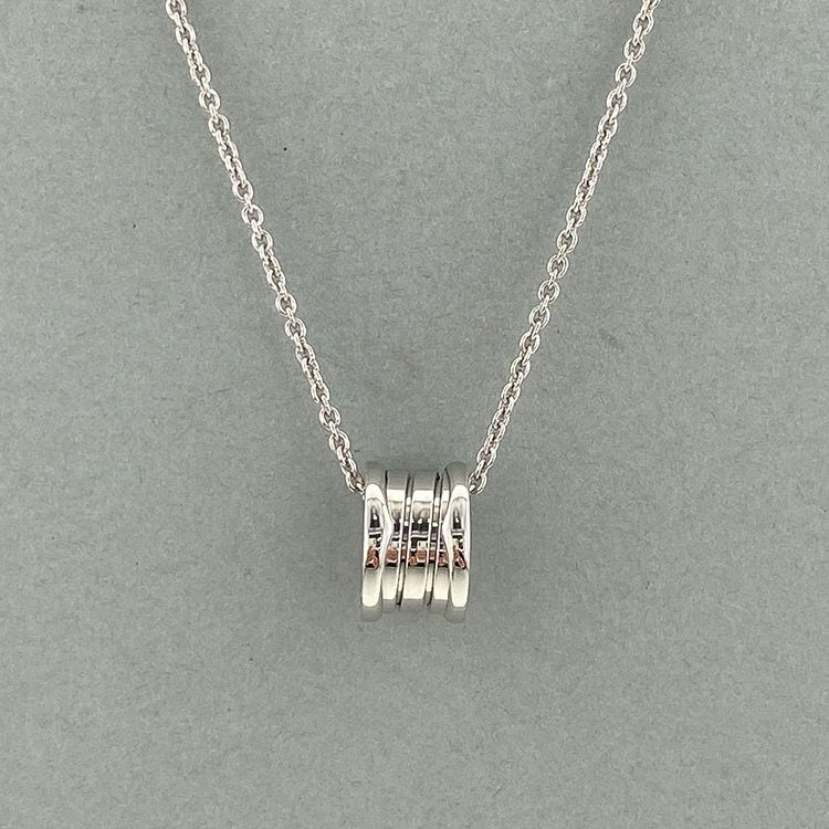 BVLGARI ブルガリ B-ZERO1 ペンダント ネックレス 750WG ネックレス CN851448 レディース K18ホワイトゴールド ホワイトゴールド シルバー 中古