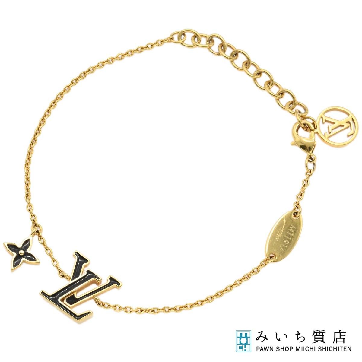 LOUIS VUITTON LV ルイヴィトン ブレスレット 約19cm M1191A ゴールドカラー 箱袋 25s1088-3