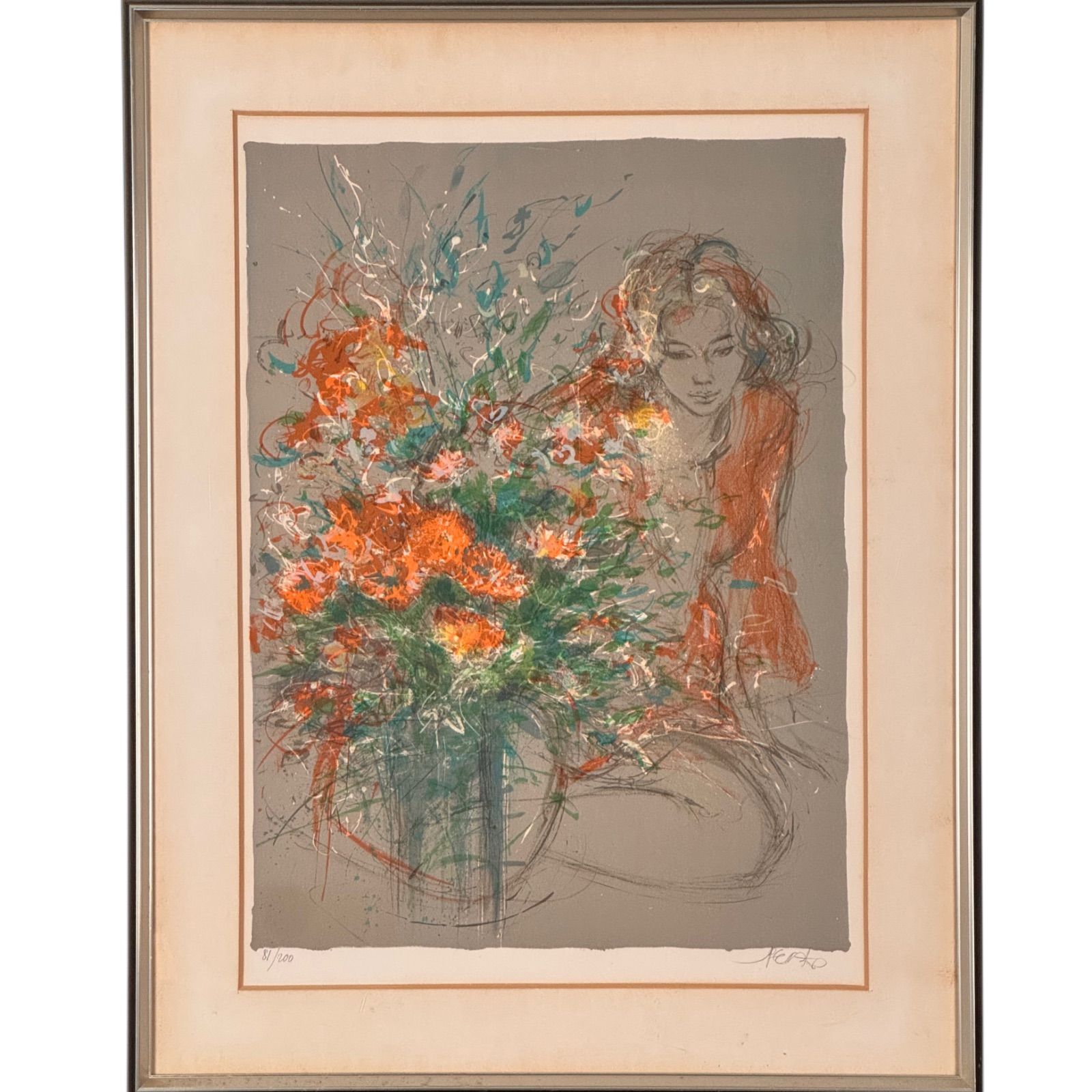 ジャック・ペクナール Jacques Pecnard 大判シルクスクリーン 81/200 直筆サイン 女性美を追求するフランス人画家