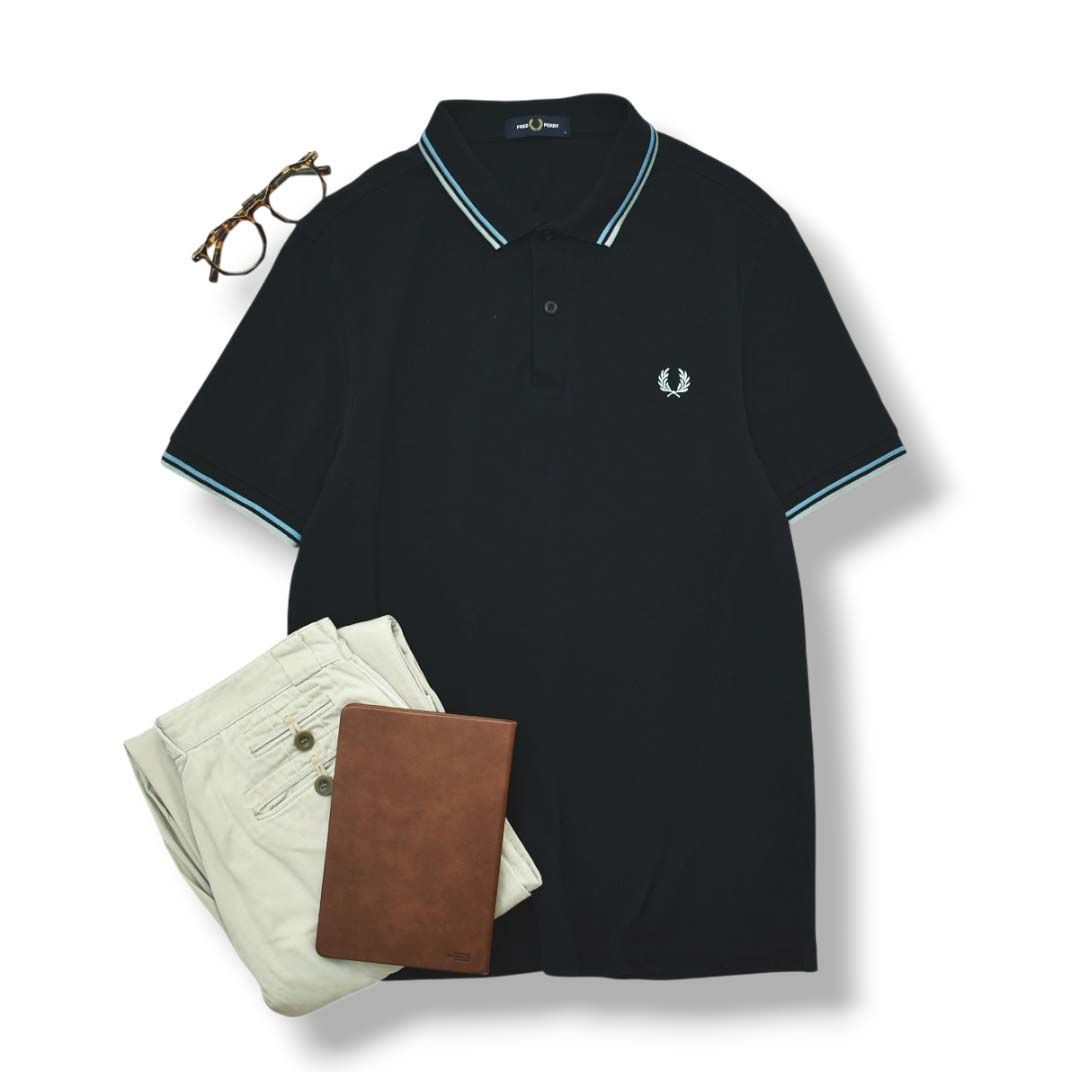 月桂樹ロゴ】 フレッドペリー FRED PERRY 半袖 コットンピケ 鹿の子