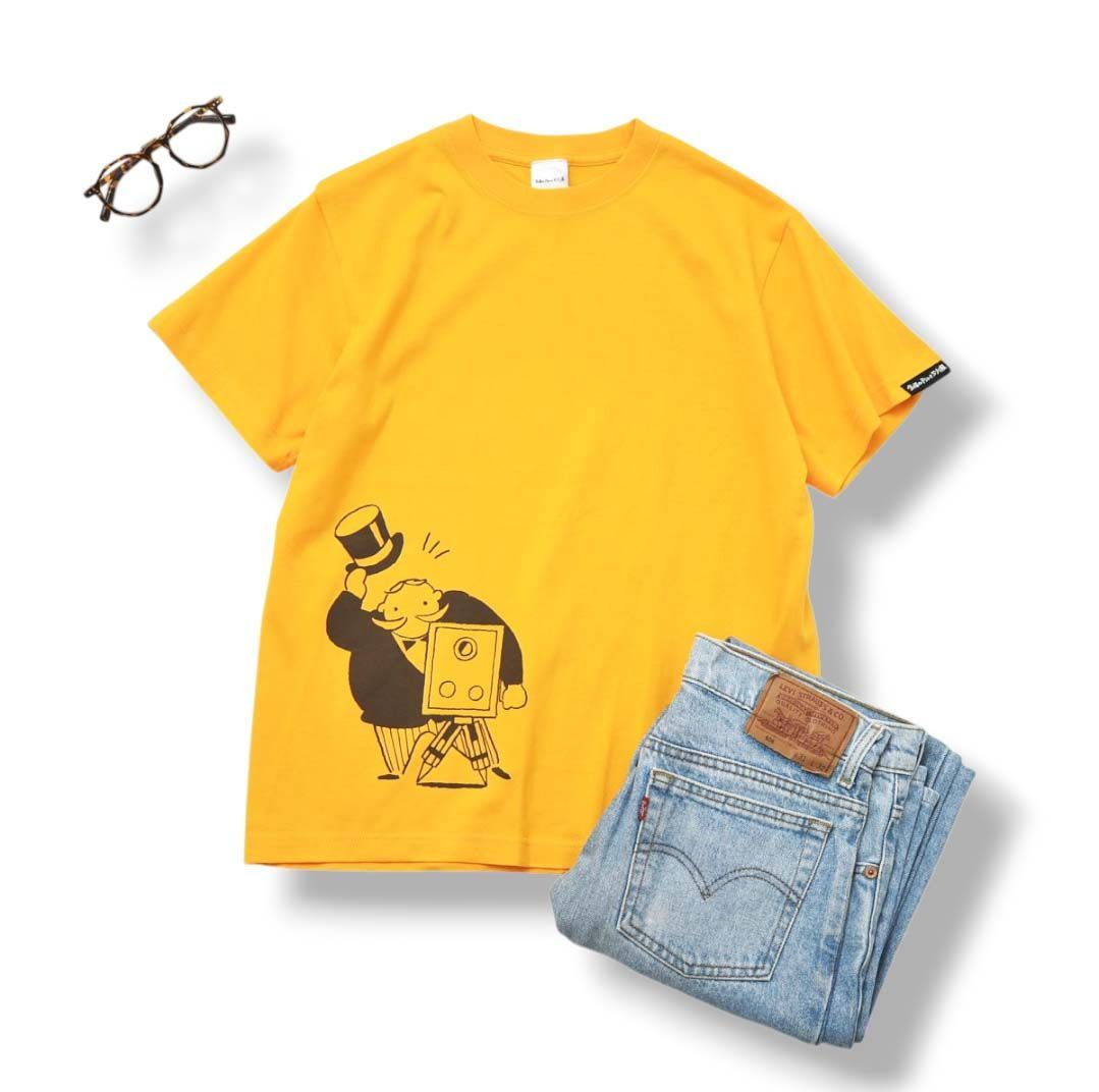 未使用 金曜ロードショーとジブリ展 Tシャツ Sサイズ 新品未使用】 金曜ロードショーとジブリ展 フライデーおじさん Tシャツ