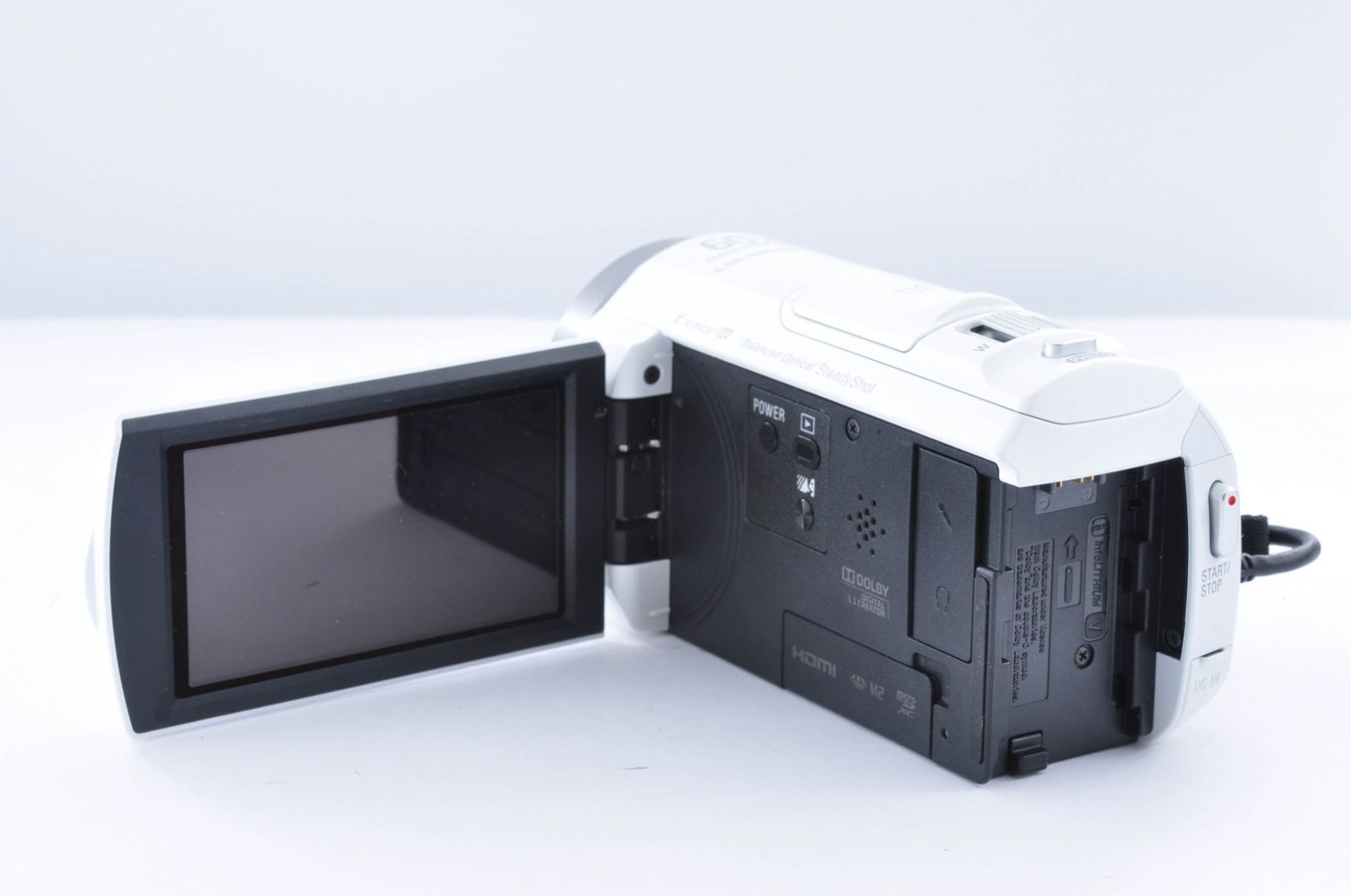 美品 SONY Handycam HDR-CX535 ホワイト ビデオカメラ バッテリー 箱