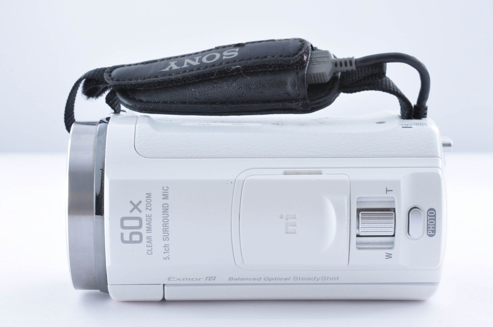 美品 SONY Handycam HDR-CX535 ホワイト ビデオカメラ バッテリー 箱